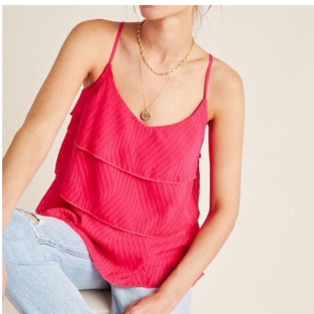 Anthropologie Ameline Tiered Textured Cami Top